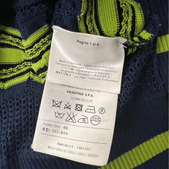 Missoni Knit Cropped Sweater, size Navy/ Green, Pink size 4 - Picture 5 of 8